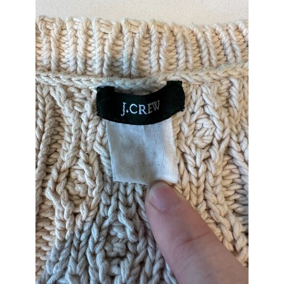 J.Crew Fisherman's Henley Sweater Cream - Picture 3 of 5